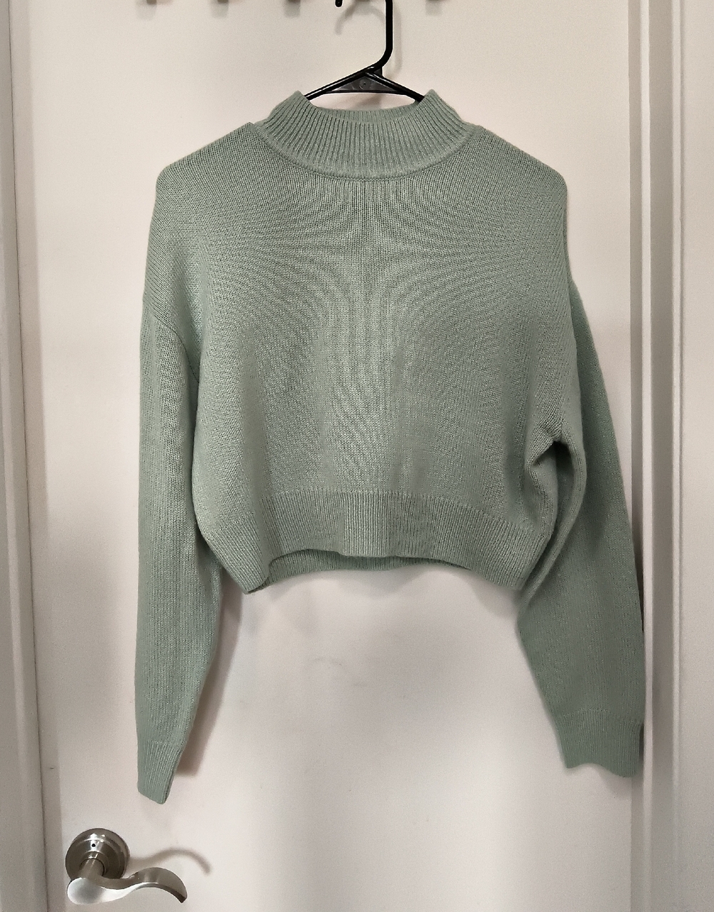 H&M Divided Sage Green Cropped Turtleneck Sweater